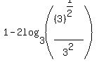 1-2log%283%2C+%28%283%29%5E%281%2F2%29%2F3%5E2%29%29