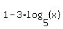 1-3%2Alog%285%2C%28x%29%29