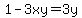 1-3xy=3y