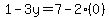 1-3y=7-2%280%29