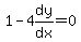 1-4expr%28dy%2Fdx%29=0