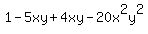 1-5xy%2B4xy-20x%5E2y%5E2