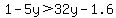 1-5y%3E32y-1.6