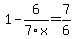 1-6%2F7x=7%2F6