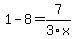 1-8+=+7%2F3x