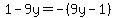 \"1-9y=-%289y-1%29\"