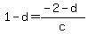 1-d+=%28-2-d%29%2Fc