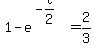 1-e%5E%28-t%2F2%29=2%2F3