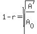 1-r=sqrt%28A%2FA%5B0%5D%29