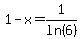 1-x+=+1%2Fln%286%29