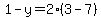 1-y=2%283-7%29