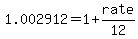 1.002912=1%2Brate%2F12