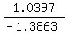 1.0397%2F%28-1.3863%29