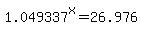 1.049337%5Ex+=+26.976