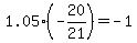 1.05%28-20%2F21%29=-1