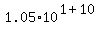 1.05%2A10%5E%281%2B10%29