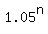 1.05%5En+