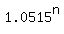 1.0515%5En