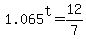 1.065%5Et+=+12%2F7