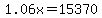 1.06x=15370