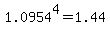 1.0954%5E4+=+1.44