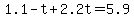 \"1.1-t%2B2.2t=5.9\"