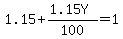 1.15%2B%281.15Y%29%2F100=1