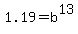 1.19+=+b%5E13