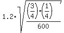1.2%2Asqrt%28%28%283%2F4%29%281%2F4%29%29%2F600%29