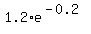 1.2+%2A+e%5E%28-0.2%29