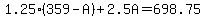 1.25%28359-A%29%2B2.5A=698.75