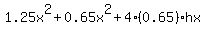 1.25x%5E2%2B0.65x%5E2%2B4%2A%280.65%29%2Ahx