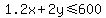 1.2x%2B2y%3C=600