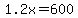1.2x=600