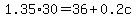 1.35%2A30=36%2B0.2c
