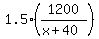 1.5%2A%281200%2F%28x%2B40%29%29