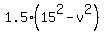 1.5%2A%2815%5E2-v%5E2%29