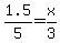 1.5%2F5+=+x%2F3