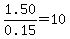 1.50%2F0.15+=+10