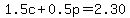 1.5c%2B0.5p=2.30