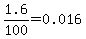 1.6%2F100=0.016
