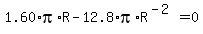 1.60%2Api%2AR-12.8%2Api%2AR%5E%28-2%29=0