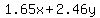 1.65x%2B2.46y