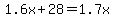 1.6x%2B28=1.7x