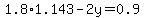 1.8%2A1.143-2y=0.9
