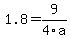 1.8=9%2F4a