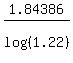 1.84386%2Flog%28%281.22%29%29