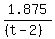 1.875%2F%28%28t-2%29%29
