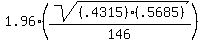 1.96%2A%28sqrt%28%28.4315%29%28.5685%29%29%2F146%29%29