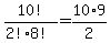 10%21%2F%282%218%21%29+=+10%2A9%2F2
